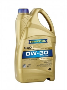 Моторное масло RAVENOL SSO SAE 0W-30, 4л