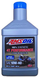 Масло моторное AMSOIL 4T Performance 4-Stroke Motorcycle Oil SAE 10W-40 (0,946л)