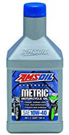 Масло мотоциклетное AMSOIL Synthetic Metric Motorcycle Oil SAE 10W-40 (0,946л)