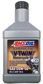 Масло мотоциклетное AMSOIL Synthetic V-Twin Motorcycle Oil SAE 20W-50, 0.946л