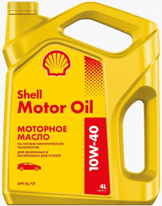 Моторное масло Shell Motor Oil 10W-40 SL/CF, 4л