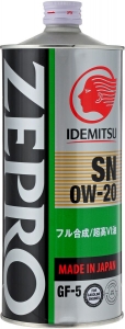 Моторное масло Idemitsu Zepro ECO MEDALIST 0W-20 SN/GF-5, 1л