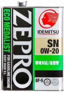 Моторное масло Idemitsu Zepro ECO MEDALIST 0W-20 SN/GF-5, 4л