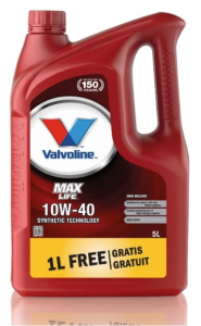 Моторное масло Valvoline MaxLife 10W-40 4+1, 5л