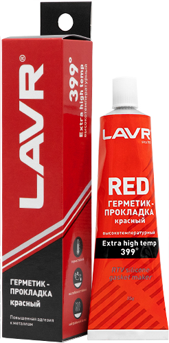 LAVR Герметик-прокладка красный высокотемпературный RED (85г)