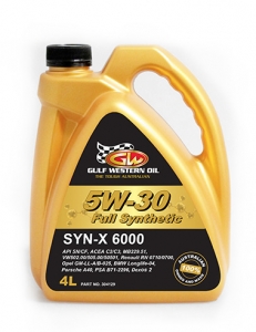 Моторное масло GULF WESTERN Syn-X 6000 Full Syn 5W-30 SN/CF, 4л