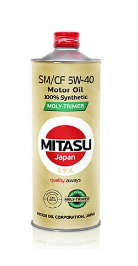 Моторное масло Mitasu Moly-Trimer 5W-40 API SM, 1л