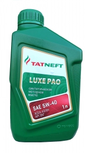 Моторное масло Tatneft LUXE PAO 5W-40 SN, 1л