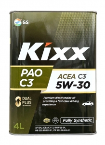 Моторное масло KIXX PAO C3 5W-30 API SN, 4л