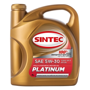 Моторное масло Sintec 5W-30 Platinum API SN, ILSAC GF-5, 4л