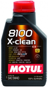 Моторное масло Motul 8100 X-Clean 5W-40, 1л
