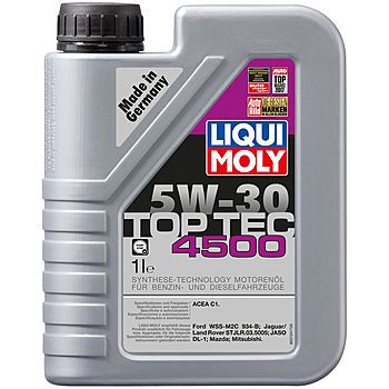 Моторное масло LIQUI MOLY Top Tec  4500 5W-30 специально для Ford и японских дизелей с сажевым фильтром, 1л