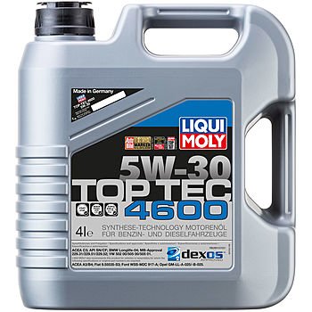 Моторное масло LIQUI MOLY Top Tec  4600 5W-30 специально для GM, Opel, Chevrolet, 4л