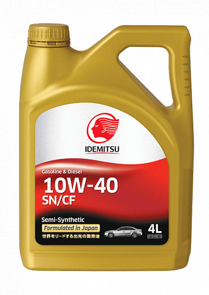 Моторное масло Idemitsu Semi-Synthetic 10W-40 SN/CF, 4л