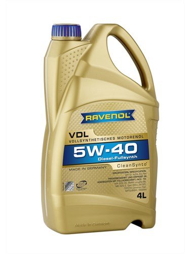 Моторное масло RAVENOL VDL SAE 5W-40, 4л