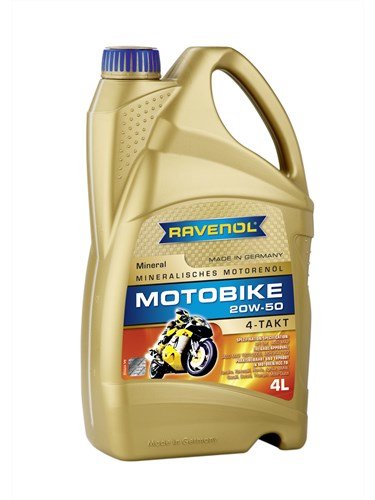 Масло моторное RAVENOL Motobike 4-T Mineral 20W-50 (4л)