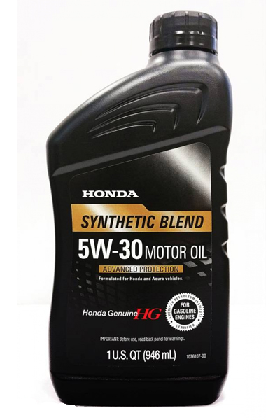 Моторное масло Honda Synthetic Blend 5W-30 SN, 0.946л