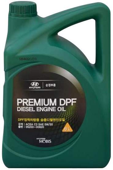 Моторное масло Hyundai Premium DPF Diesel 5W-30, 6л
