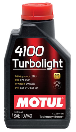 Моторное масло Motul 4100 Turbolight 10W-40, 1л