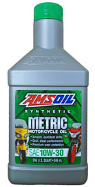 Масло мотоциклетное AMSOIL Synthetic Metric Motorcycle Oil SAE 10W-30 (0,946л)