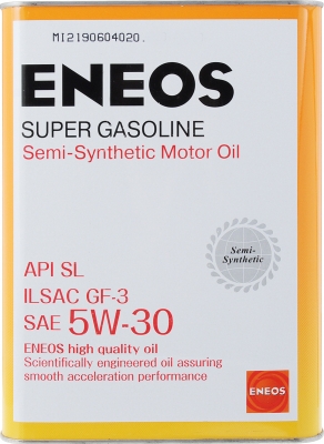 Моторное масло ENEOS Super Gasoline 5W-30 п/синт SL, 4л