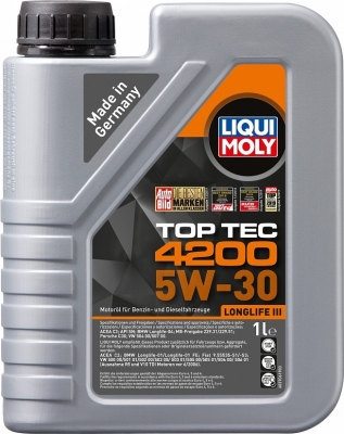 Моторное масло LIQUI MOLY Top Tec 4200 5W-30 специально для Volkswagen Audi Group, 1л