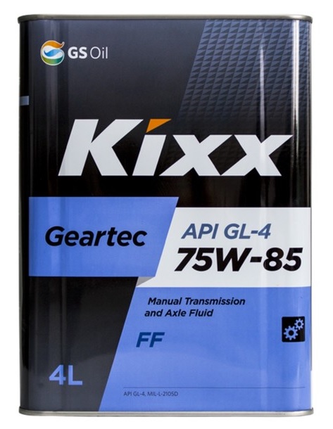 Трансмиссионное масло KIXX GEARTEC FF GL-4 75W-85 (Gear Oil HD), 4л
