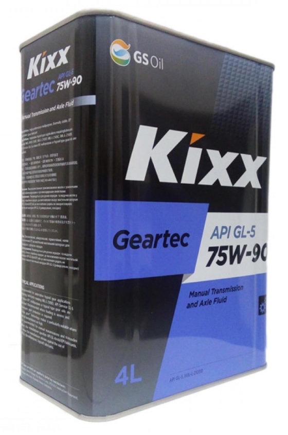 Трансмиссионное масло KIXX GEARTEC GL-5 75W-90, 4л