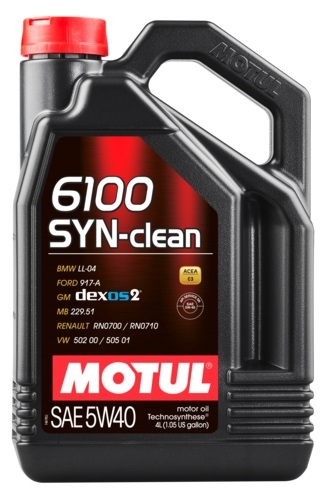 Моторное масло Motul 6100 SYN-CLEAN 5W-40, 4л