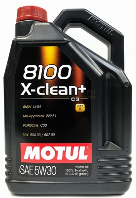 Моторное масло Motul 8100 X-CLEAN+ C3 5W-30, 5л