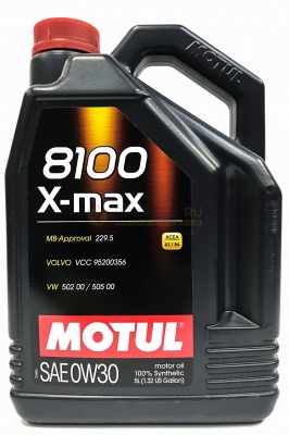 Моторное масло Motul 8100 X-MAX 0W-30, 5л