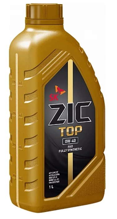Моторное масло ZIC TOP 0W-40 (Германия), 1л