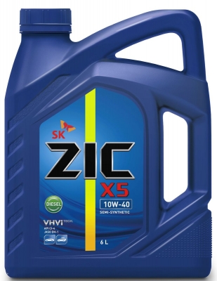 Моторное масло ZIC X5 10W-40, 6л