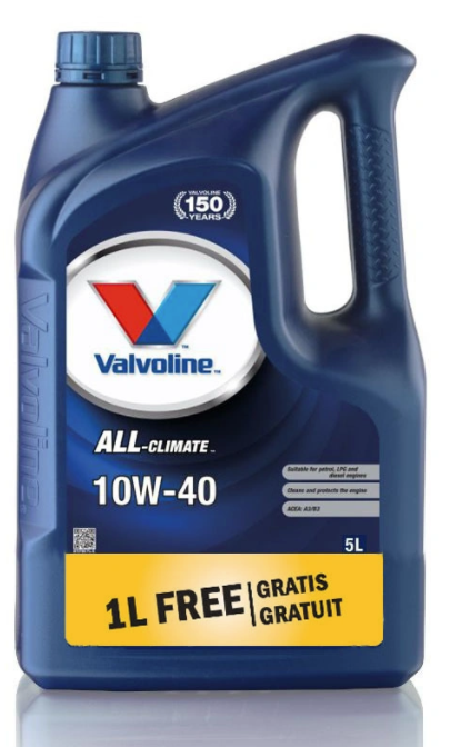 Моторное масло Valvoline All Climate Extra 10W-40 4+1, 5л