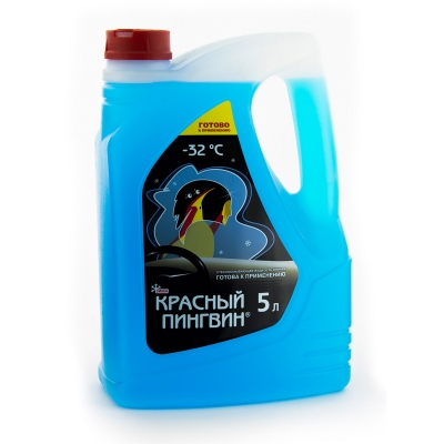 XADO Жидкость для омывания стекол (-32) Красный пингвин, 5л