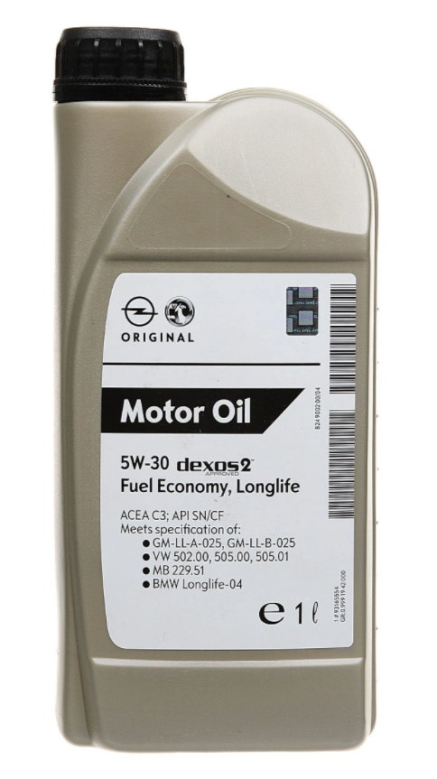 Моторное масло General Motors Dexos2 5W-30, 1л