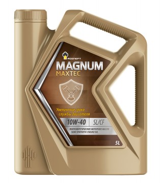 Моторное масло Rosneft Magnum Maxtec 10W-40 SL/CF, 5л