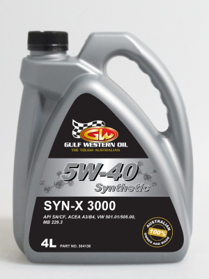 Моторное масло GULF WESTERN Syn-X 3000 Synthetic 5W-40, 4л