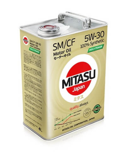 Моторное масло Mitasu Moly-Trimer 5W-30 API SM/CF, 4л