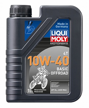 Моторное масло LIQUI MOLY Motorbike 4T Basic Offroad 10W-40, 1л