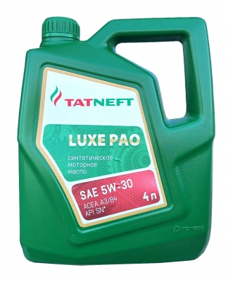 Моторное масло Tatneft LUXE PAO 5W-30 SN, 4л