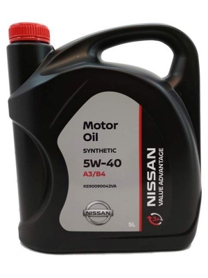 Моторное масло Nissan 5W-40 RUS (черная банка), 5л