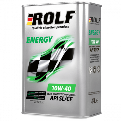 Моторное масло ROLF 10W-40 Energy SL/CF (металл), 4л