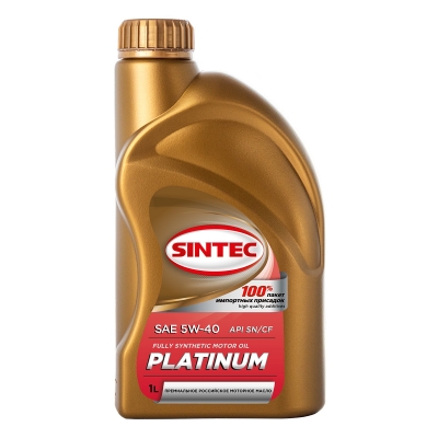 Моторное масло Sintec 5W-40 Platinum API SN/CF, 1л