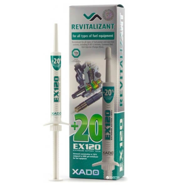 XADO Revitalizant EX120 для топливной аппаратуры высокого давления ТНВД (шприц) коробка 8 мл, 0.008л