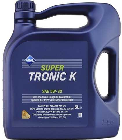 Моторное масло Aral SUPER TRONIC K С3 5W-30, 5л