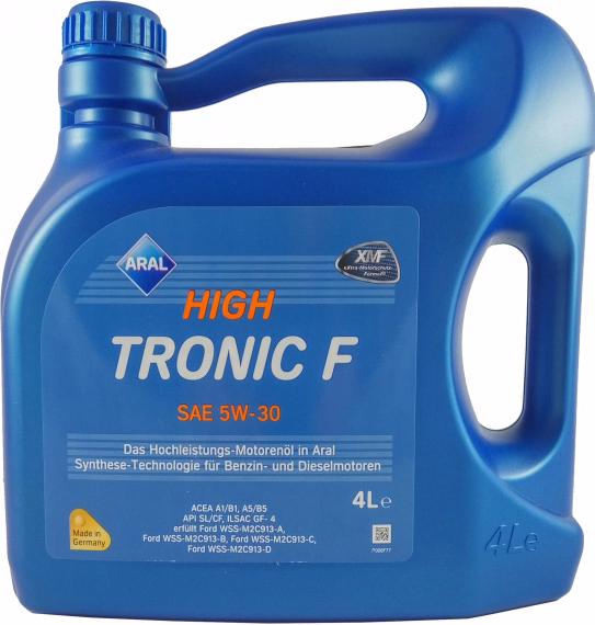 Моторное масло Aral HighTronic F 5W-30 A5/B5, 4л