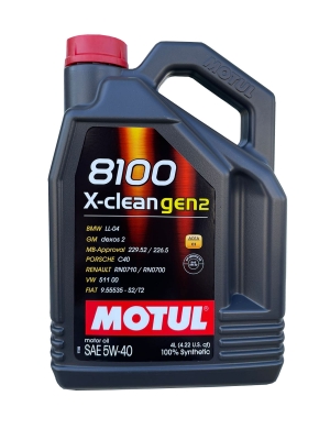 Моторное масло Motul 8100 X-CLEAN GEN2 5W-40, 4л