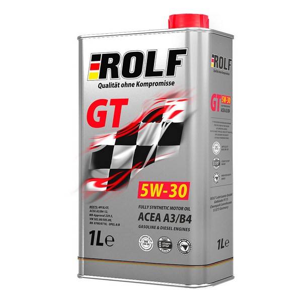 Моторное масло ROLF 5W-30 GT ACEA A3/B4 (металл), 1л