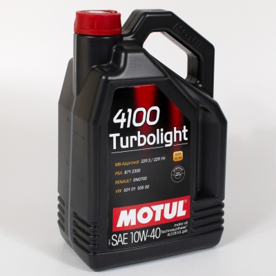 Моторное масло Motul 4100 Turbolight 10W-40, 4л